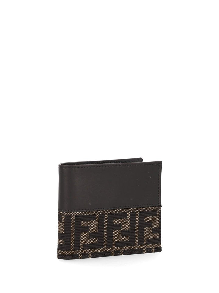 Fendi Leather Bi-Fold Wallet With Ff Motif Wallets - Nero | 6da7f80adc5997fca584958152b92895f68aa457