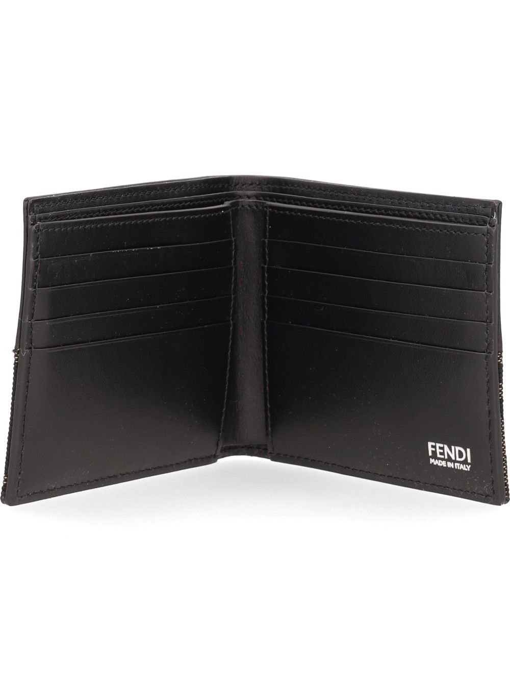 Fendi Leather Bi-Fold Wallet With Ff Motif Wallets - Nero | 84c71722b152a6da8b3877cc9affc58761d50ffc