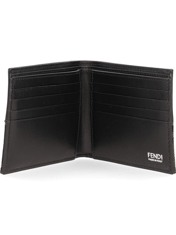 Fendi Leather Bi-Fold Wallet With Ff Motif Wallets - Nero | 84c71722b152a6da8b3877cc9affc58761d50ffc