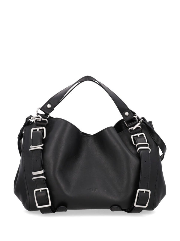 D-One Medium Leather Bag Borse a Spalla e Tracolla Nero