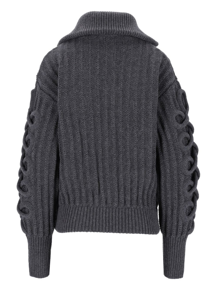 Etro Cardigan Lana Maglieria Grigio