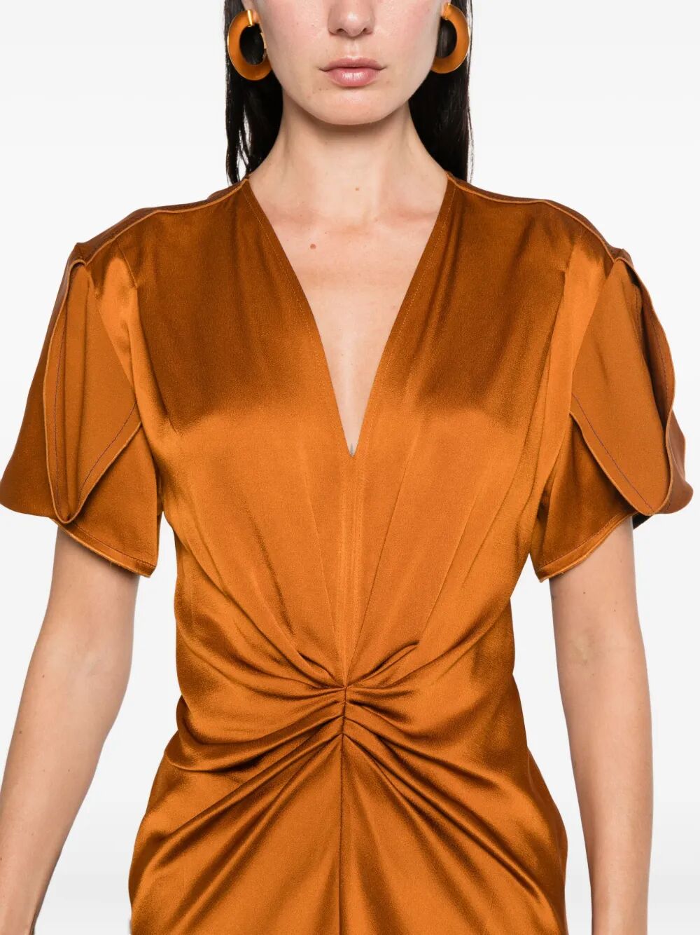 Victoria Beckham Midi dresses - Metallic | 75b30a50fec27f1322886519472c66e716dda8c9