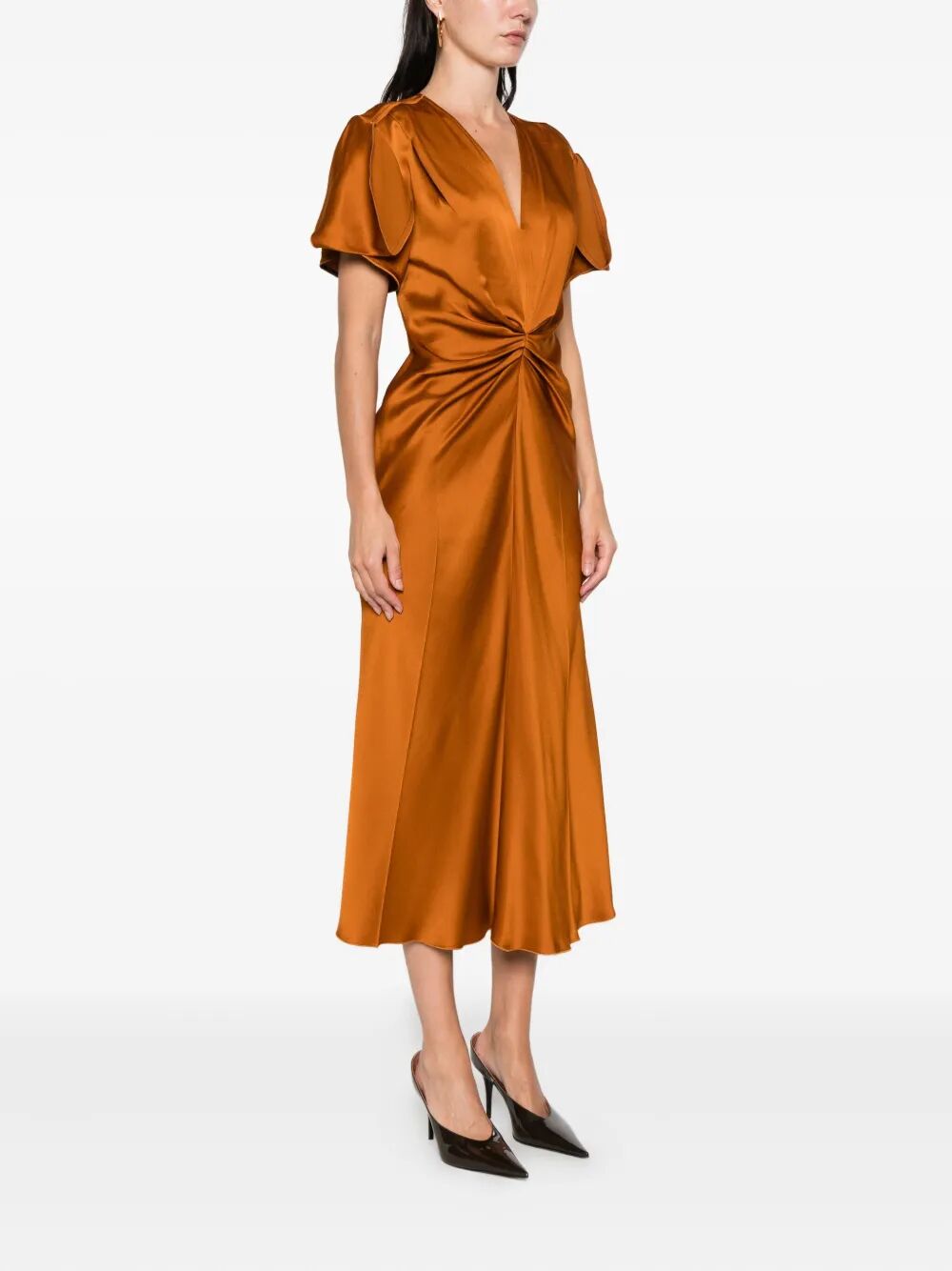 Victoria Beckham Midi dresses - Metallic | 2d48c9cb0522d95d8fa0391be83a76be0b019acf