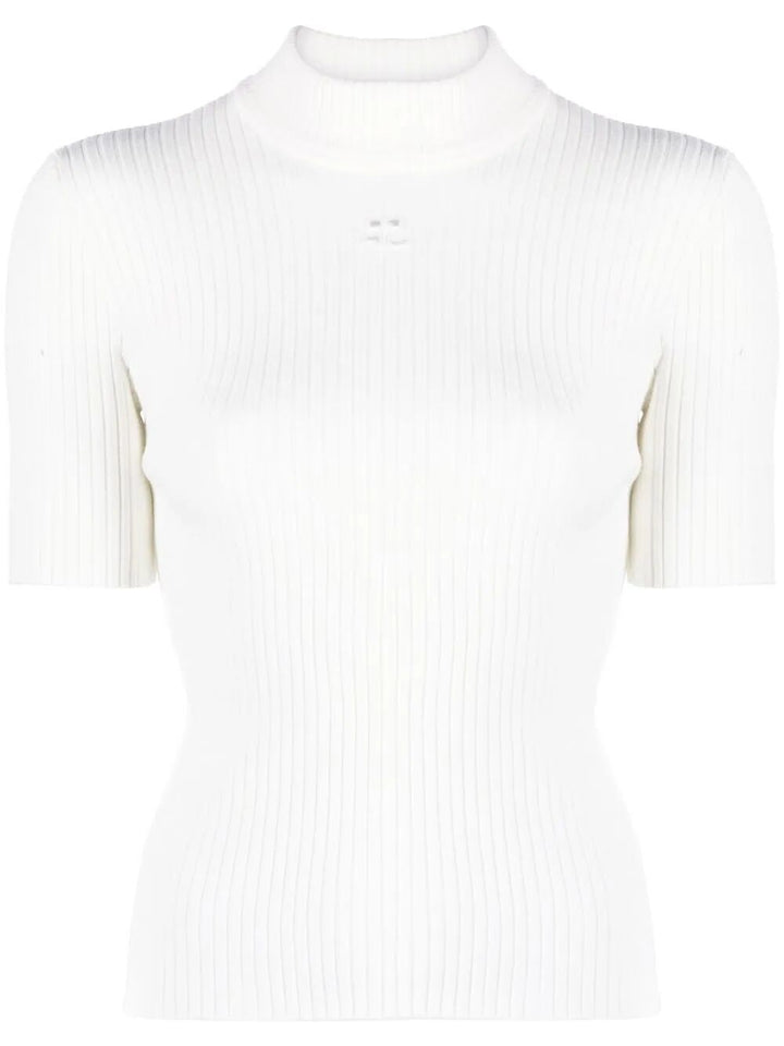 Courreges Turtle neck - Bianco | 02710fb602f405adf75d72e3285352440e0ede9e