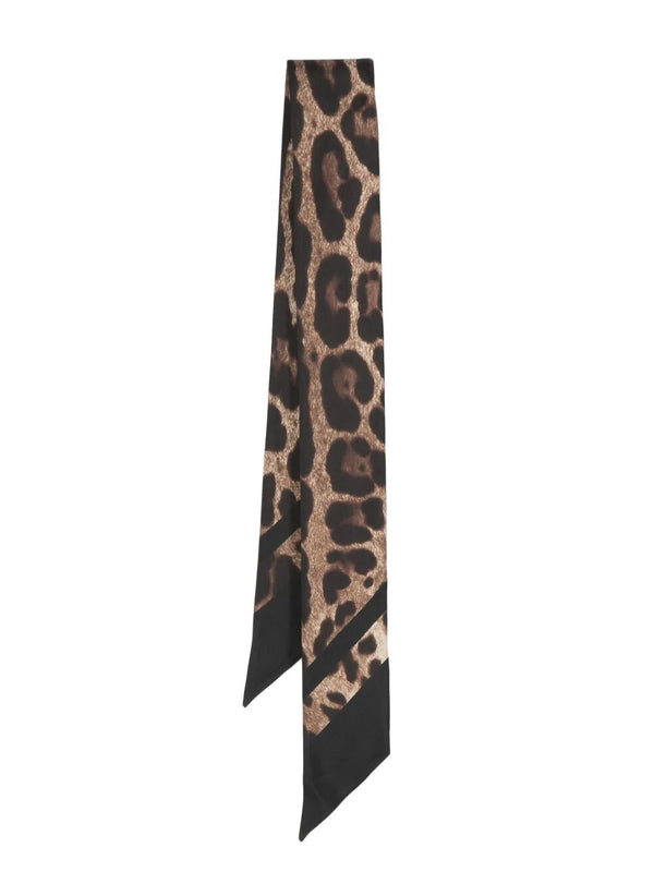Bandeau In Twill Stampa Leopardo