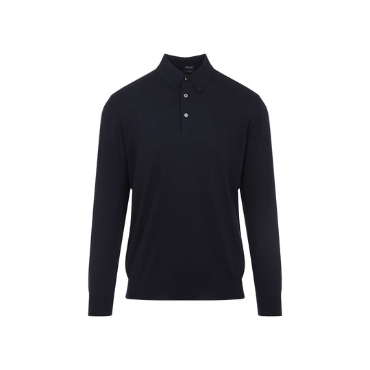 Navy Blue Cotton Polo