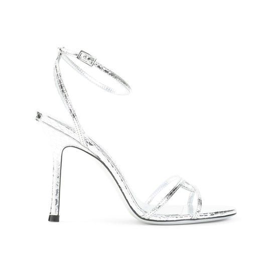 Silver Leather 1998 Leo Candy Wrap Sandals