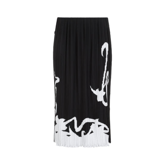 Black Pleated Long Skirt