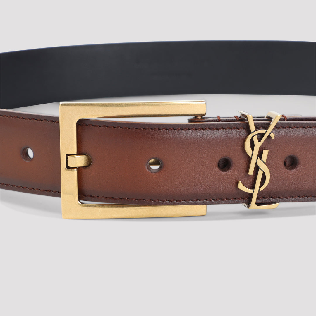 Saint Laurent Cinture - Marrone | cc78fc650c81b15533a24171fb5aa99bd19f959d