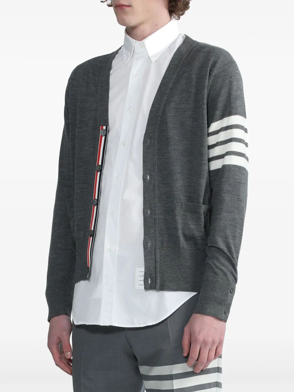 Thom Browne Cardigan - Grey | 6c7148bf54038a3fdf5f79247388311814a3a598