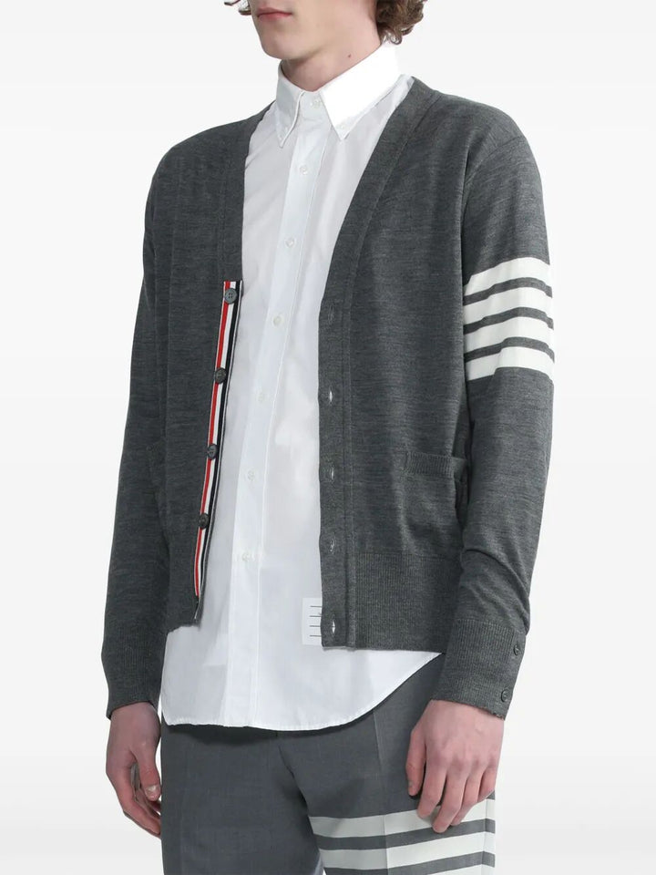 Thom Browne Cardigan - Grey | 6c7148bf54038a3fdf5f79247388311814a3a598