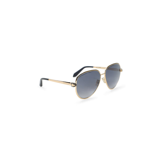 Rose Gold Serpenti Forever Metal Sunglasses