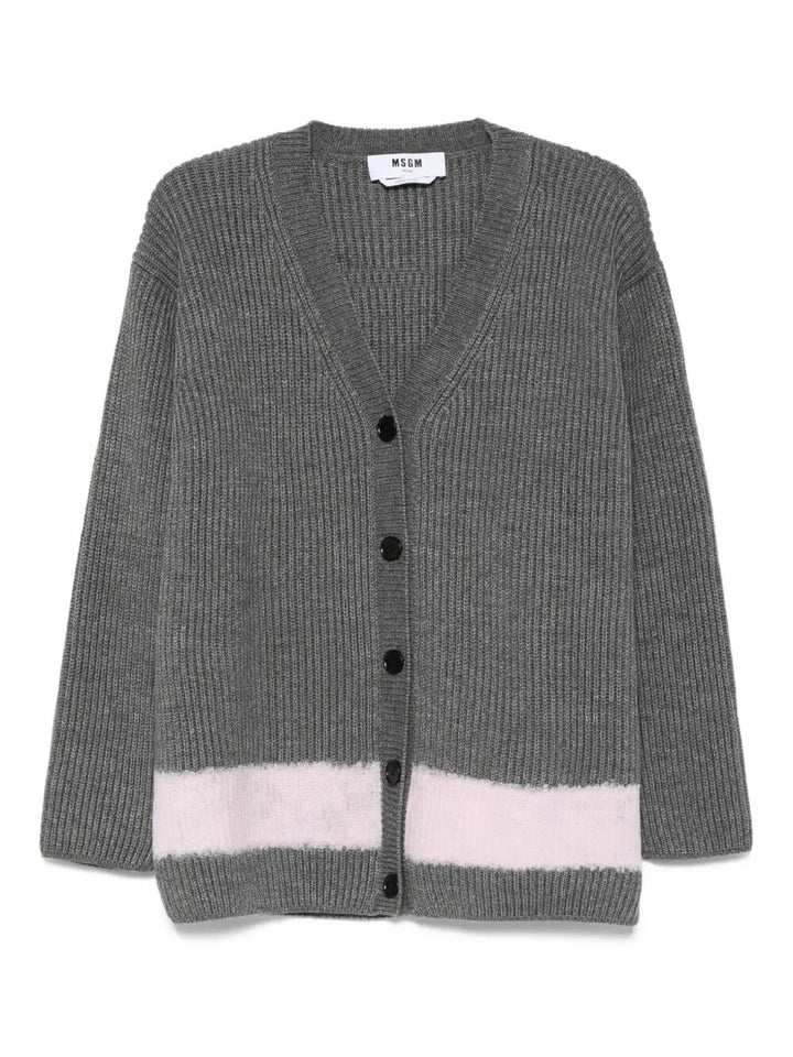 Msgm Cardigan - Grey | edc43f3b7be2cfe0469cece2ee4d772636d3fdf4