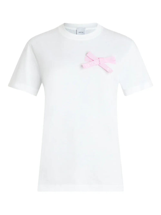 T-Shirt In Cotone Bio Con Fiocco