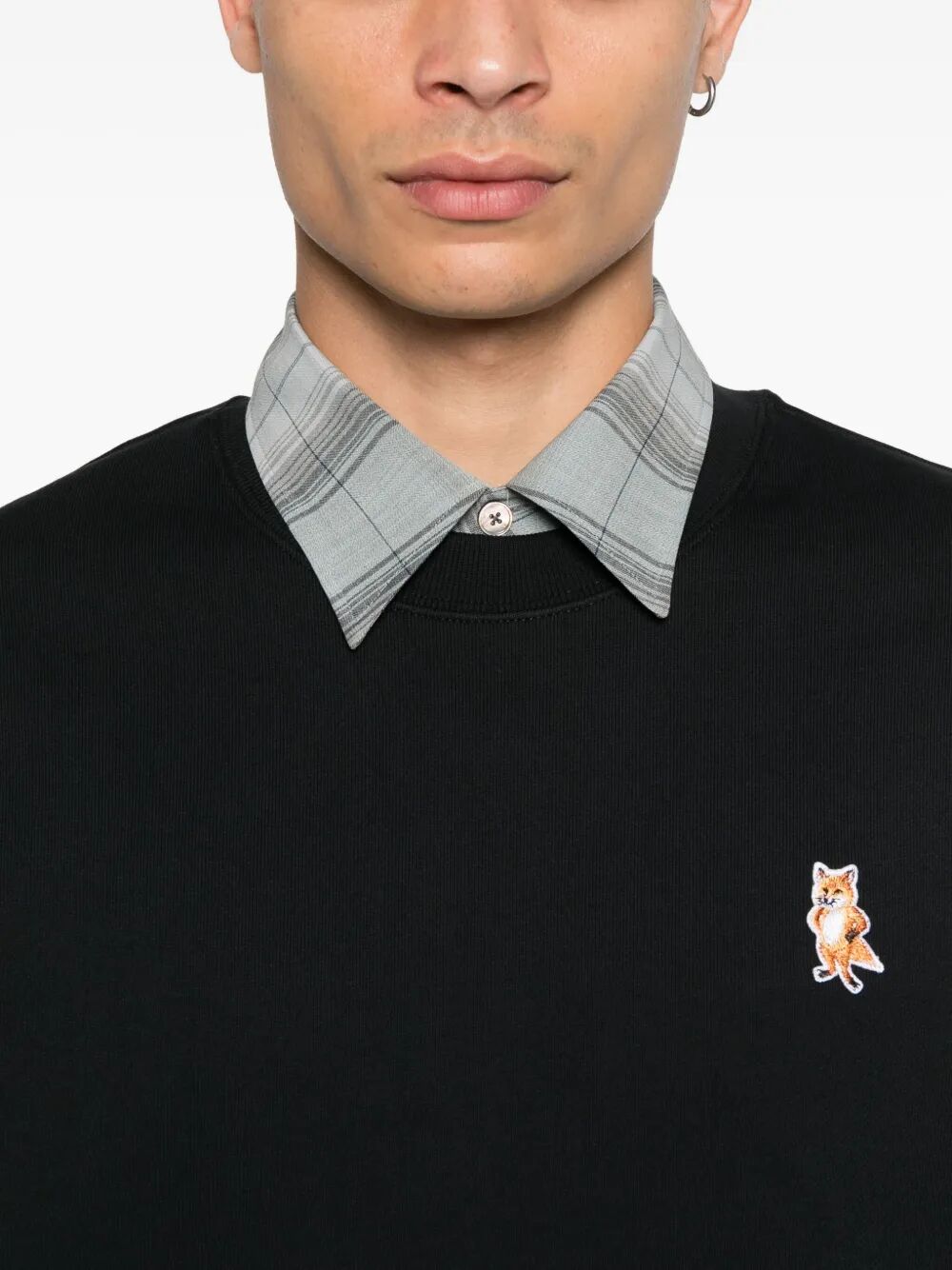 Maison KitsunÉ Round neck - Nero | 04a5a6b53a7cbb51329c127b748990c4d0a0dfd2