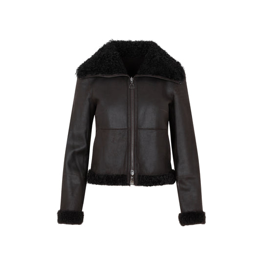 Mocca Lamb Leather Jacket