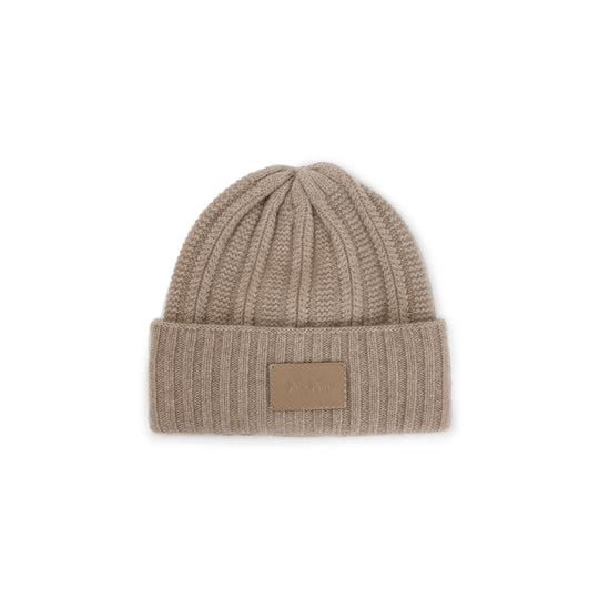 Beige Macbeth Cashmere Beanie