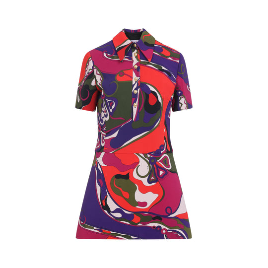 Multicolor Viscose Mini Dress