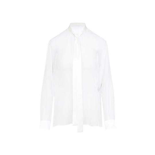 Optical White Silk Shirt