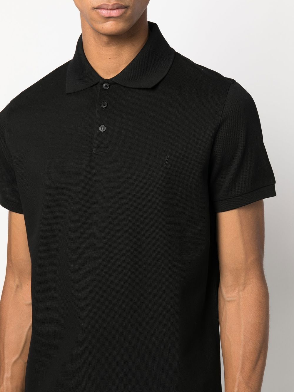 Saint Laurent Paris Polo - Nero | e60c04ca4024ad63107ef2dd1fc66bf8534d7119