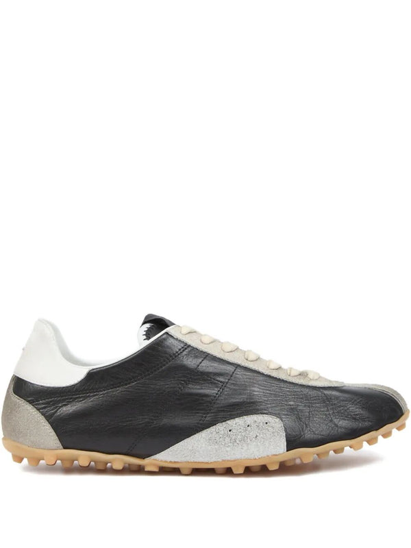 Sneakers Sprinters In Suede E Pelle Con Finitura Vintage