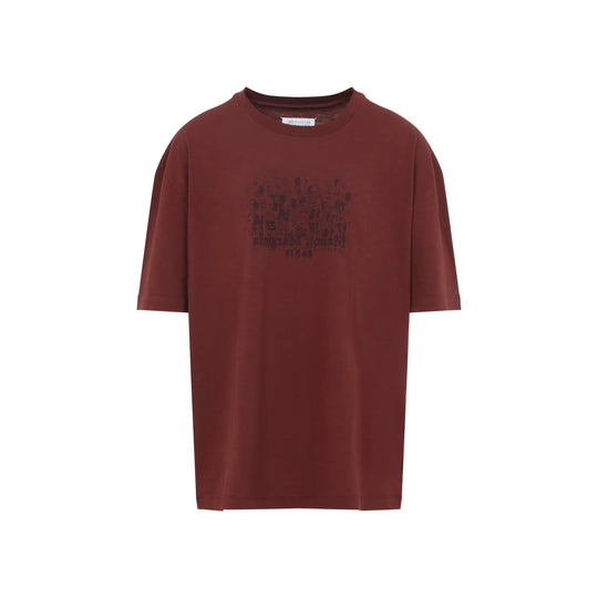 Dark Bric Red Cotton T-Shirt