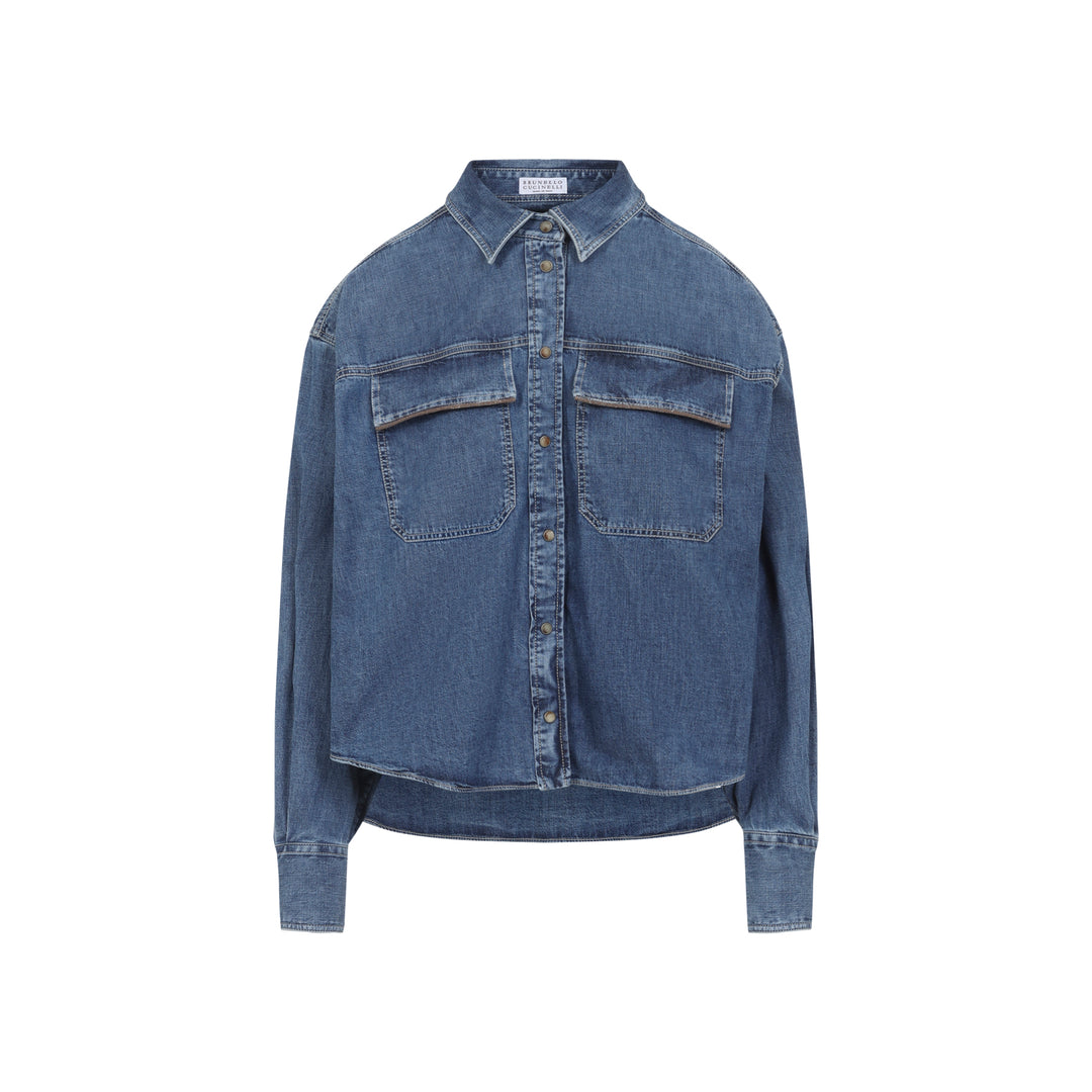 Brunello Cucinelli Denim&leather - Blu | 391e5bfc11e6bbee43579f9dbce001f9b53e86c9