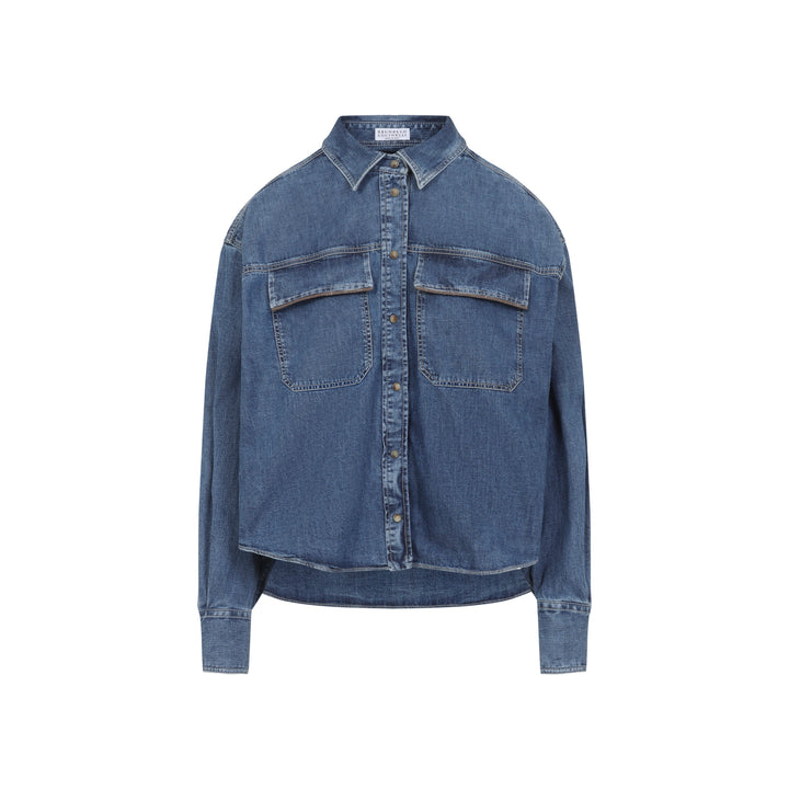Brunello Cucinelli Denim&leather - Blu | 391e5bfc11e6bbee43579f9dbce001f9b53e86c9