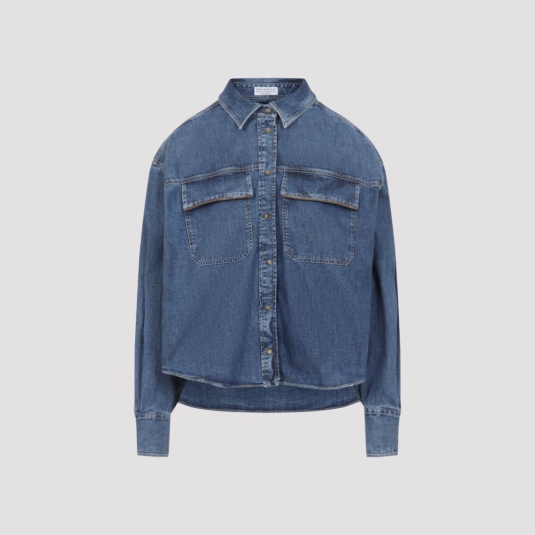 Brunello Cucinelli Denim&leather - Blu | d5930635b7506e2f0fcb690e2cdbf1c8eab5e976