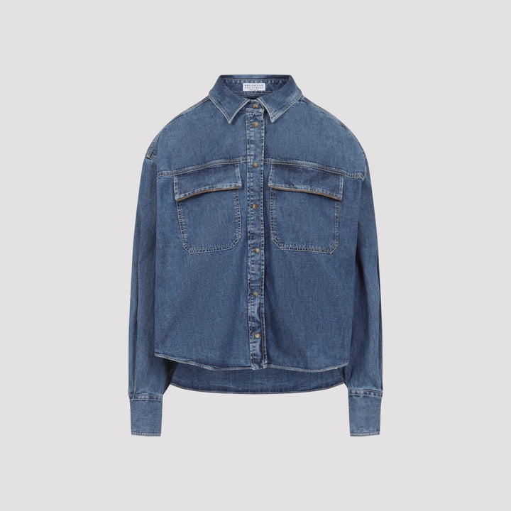 Brunello Cucinelli Denim&leather - Blu | d5930635b7506e2f0fcb690e2cdbf1c8eab5e976