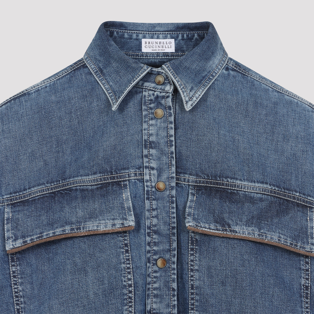 Brunello Cucinelli Denim&leather - Blu | 46d6cc90a8eb3606f02c41fe1ca2c6ec1bcc03cd