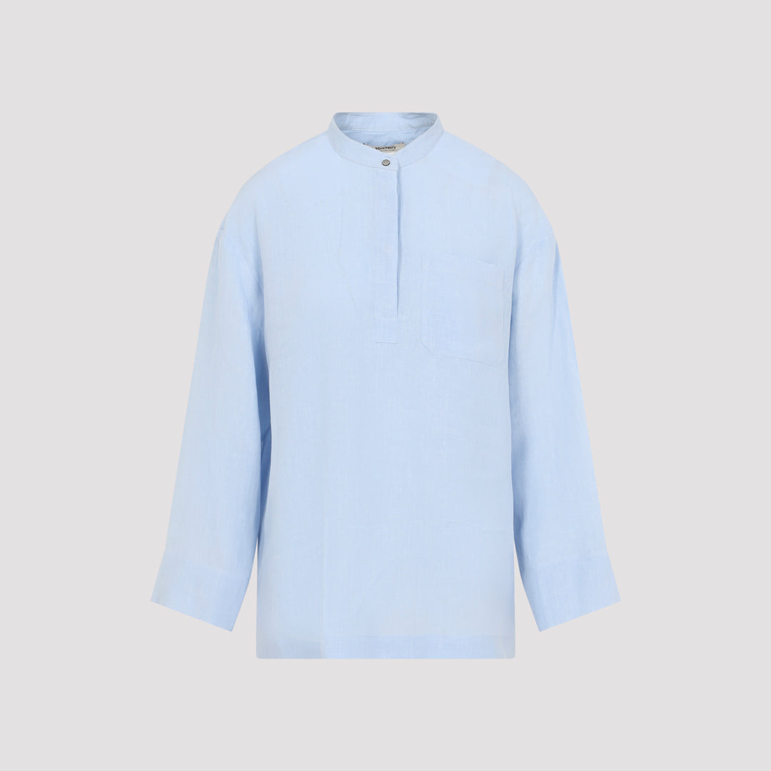 Max Mara`S Shirts - Blu | 8c9578fd98b8548ec1af2fc36389a7ea7948aed6