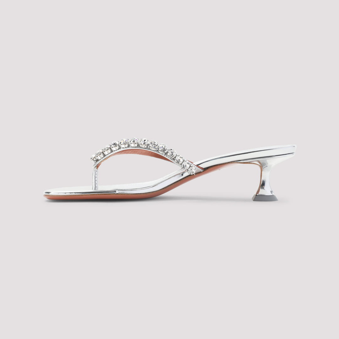 Amina Muaddi Sandali - Metallic | 3e4bc338896e572cea9fdd9480b9e747d1bba501