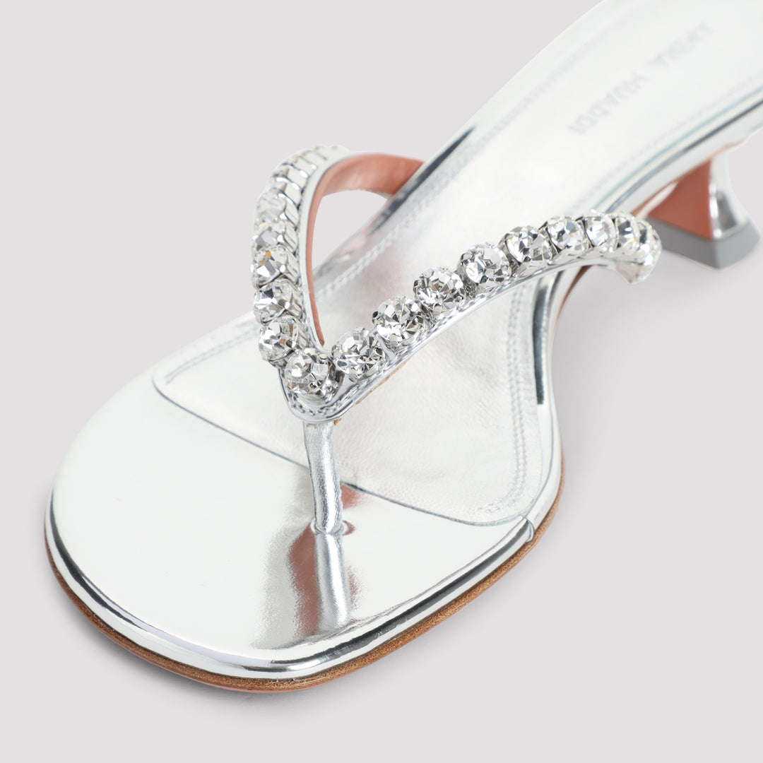 Amina Muaddi Sandali - Metallic | 71baf8582e1d9bd15e52a87201c100be18508cfd