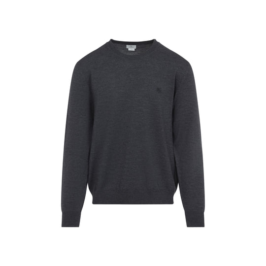 Rifle Cane Grey Wool Crewneck