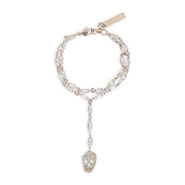 Pale Gold Strass Skull Bracelet