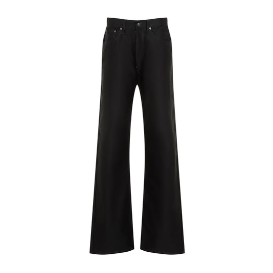 Black Cotton 5 Pockets Pants