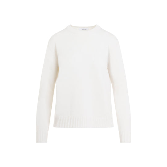 Cream White Cashmere Viglio Crewneck Sweater