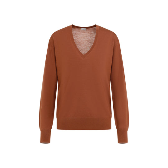 Brown Tuomas Merino Wool Pullover