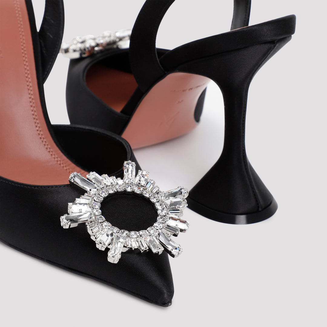 Amina Muaddi Decollete - Nero | 22c5dd66c5f38314197a2352662ccd239c00ab69