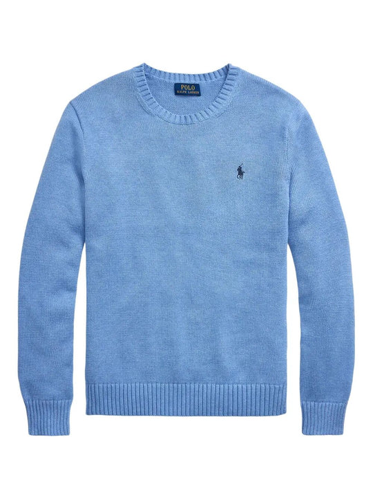 Pullover Polo Pony In Maglia Di Cotone