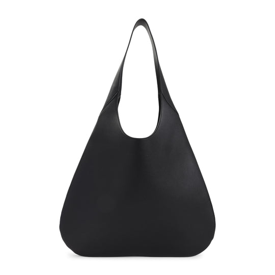 Deep Black Leather Tommaso Bag