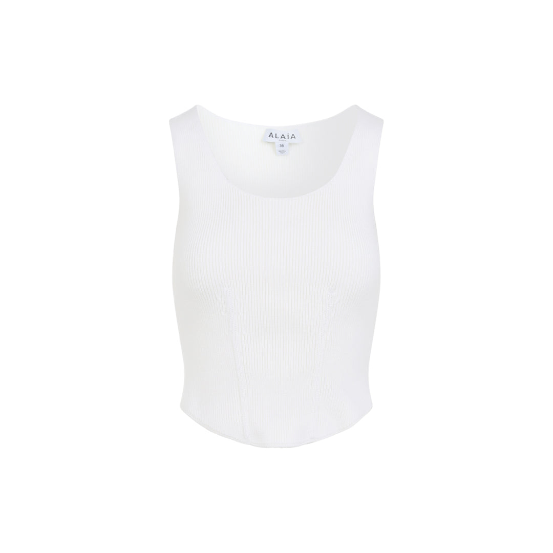 AlaÏA Top - Bianco | 77c52a79398a401897e06a618fc7ef8b5015f751