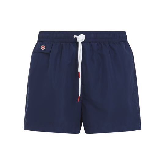 Blue Polyester Swim Shorts