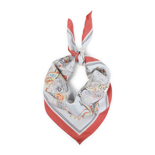 Multicolor Turandot 70x70 Silk Foulard