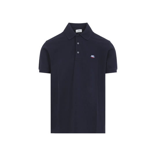 Blue Roma Plain Cotton Polo