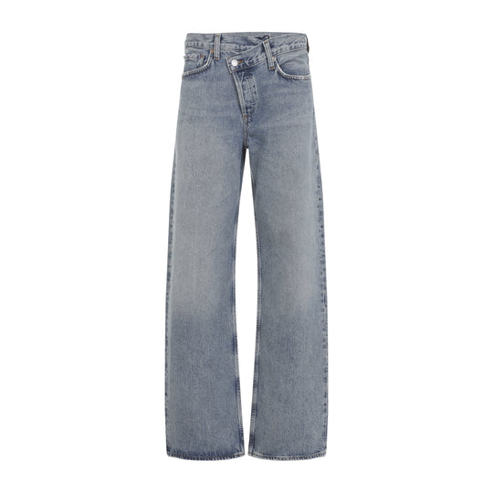 Conclusion Blue Regenerated Cotton Arc Criss Cross Jeans