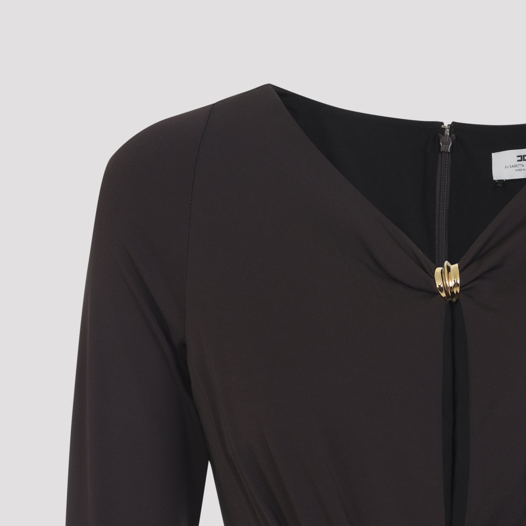 Elisabetta Franchi Long dresses - Marrone | e8cd115c5fdb049fe16dec4e15206973a9fc1d12