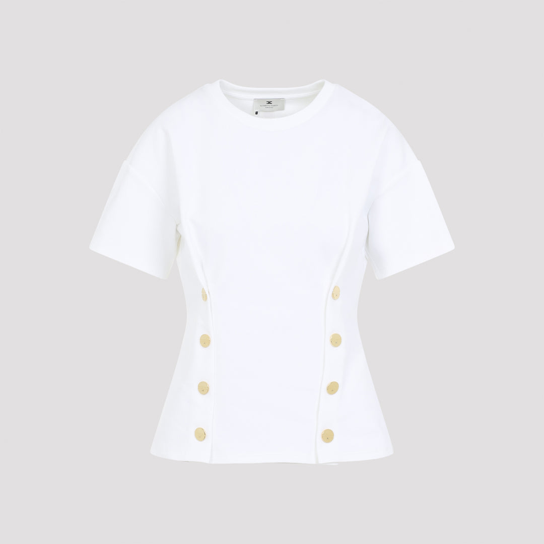Elisabetta Franchi T-shirts - Bianco | 0261da34853692fb07f0d488d9f73f5d1bf3d8b1