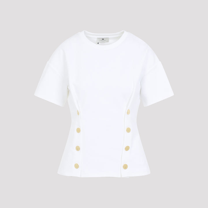 Elisabetta Franchi T-shirts - Bianco | 0261da34853692fb07f0d488d9f73f5d1bf3d8b1
